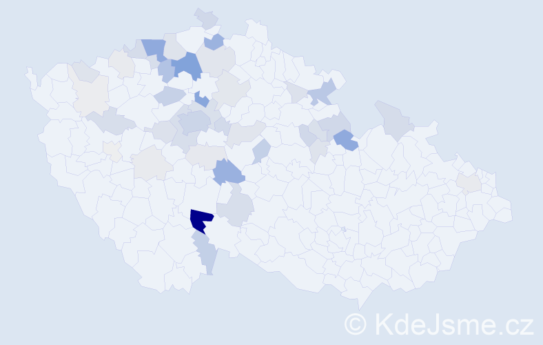 Příjmení: 'Hybšová', počet výskytů 172 v celé ČR