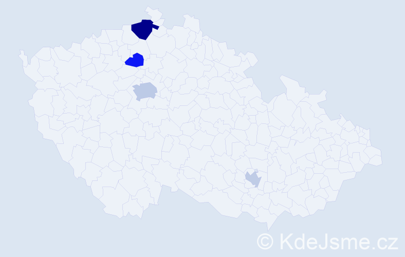 Příjmení: 'Vaisharová', počet výskytů 8 v celé ČR