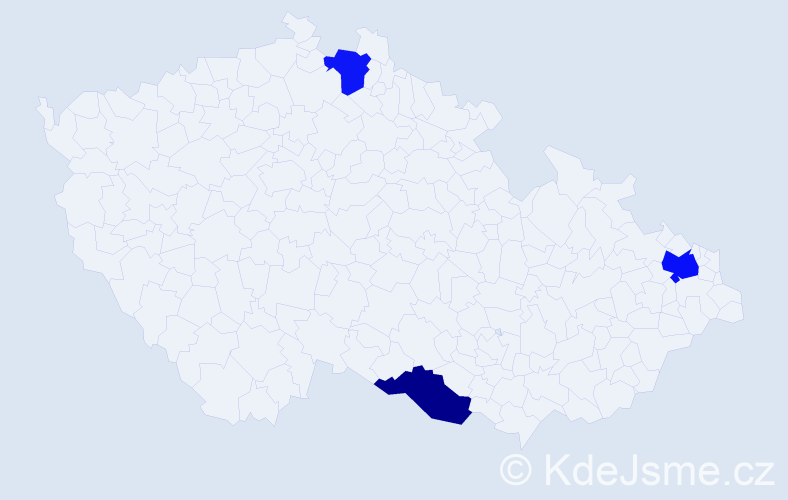 Příjmení: 'Chodorovská', počet výskytů 4 v celé ČR