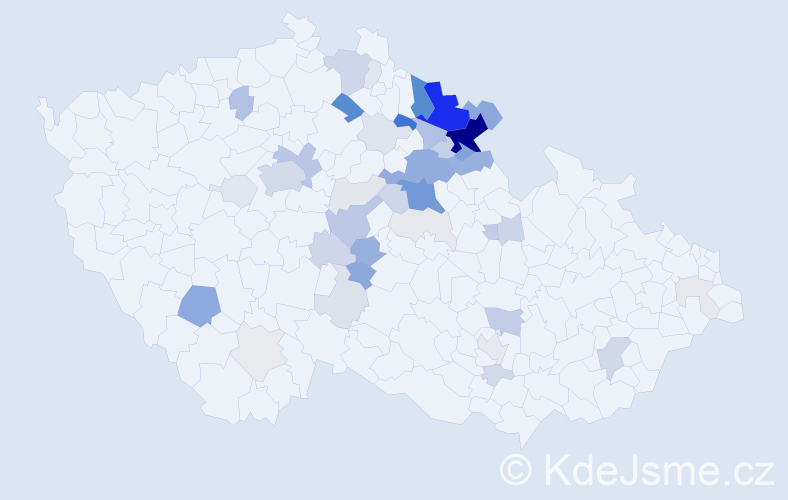 Příjmení: 'Matěnová', počet výskytů 179 v celé ČR