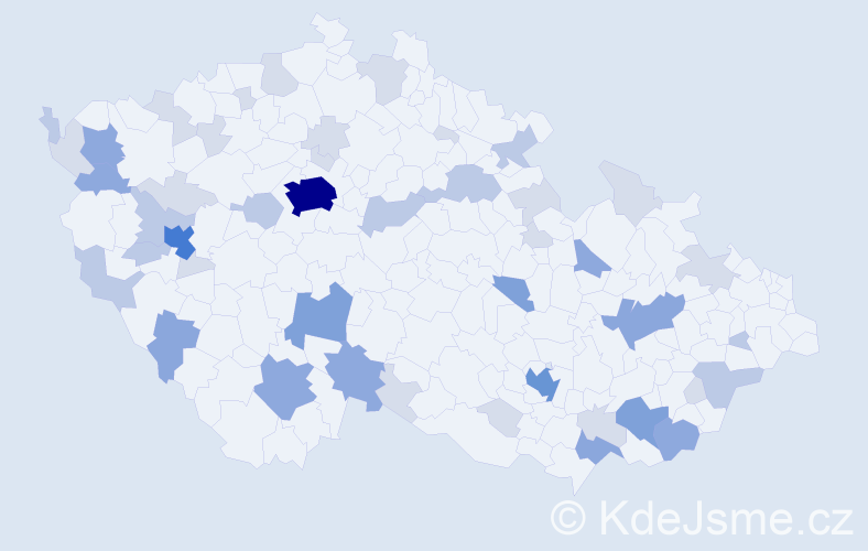 Příjmení: 'Rochová', počet výskytů 120 v celé ČR