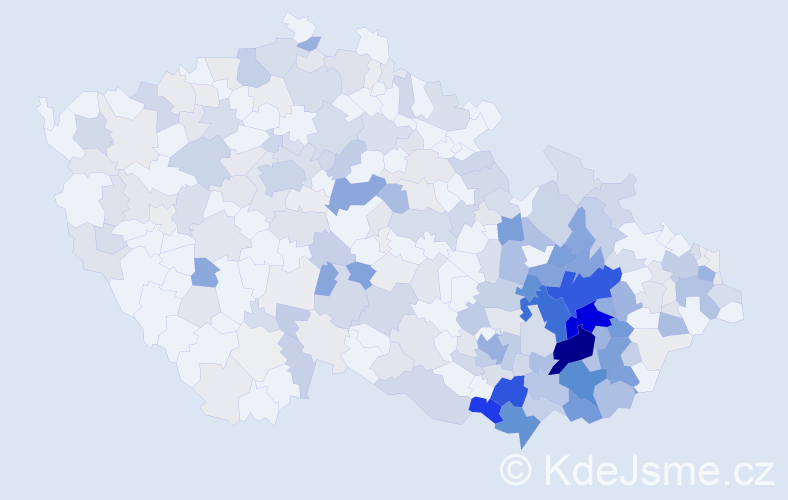 Příjmení: 'Hrabalová', počet výskytů 1125 v celé ČR