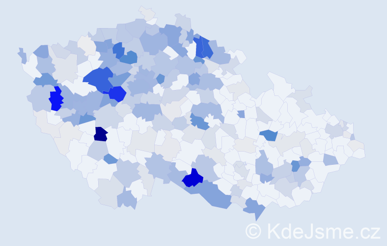 Příjmení: 'Vydrová', počet výskytů 893 v celé ČR