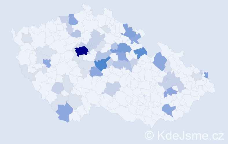 Příjmení: 'Pilc', počet výskytů 159 v celé ČR