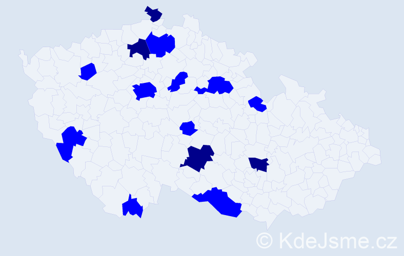 Příjmení: 'Nyamdorj', počet výskytů 18 v celé ČR
