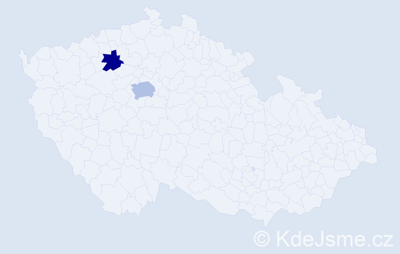 Příjmení: 'Bartony', počet výskytů 3 v celé ČR