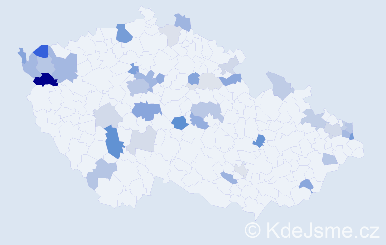 Příjmení: 'Bernáthová', počet výskytů 89 v celé ČR