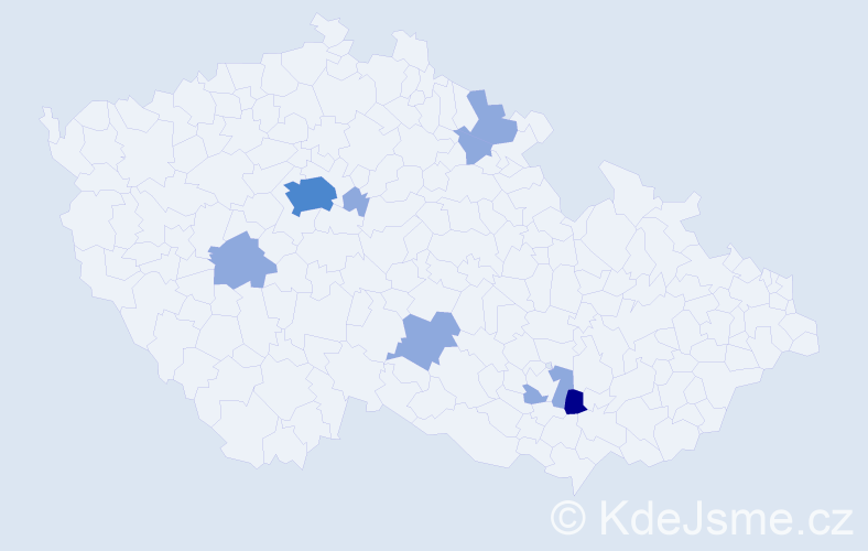 Příjmení: 'Katrinec', počet výskytů 13 v celé ČR