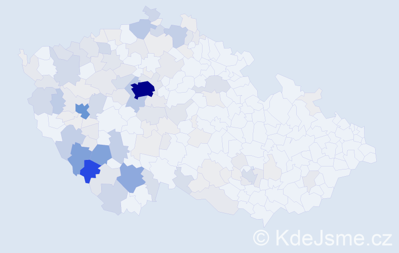 Příjmení: 'Voldřichová', počet výskytů 484 v celé ČR