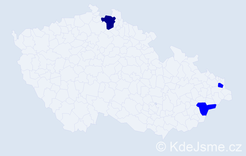 Příjmení: 'Krutka', počet výskytů 4 v celé ČR