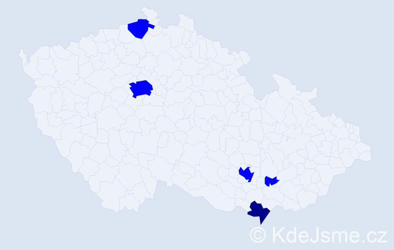 Příjmení: 'Schroeder', počet výskytů 6 v celé ČR