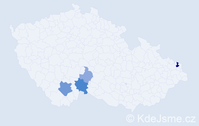 Příjmení: 'Lorenčičová', počet výskytů 12 v celé ČR
