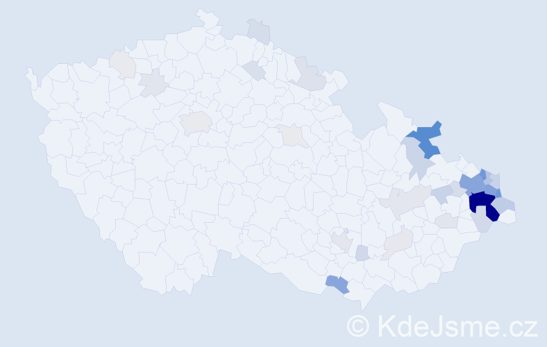 Příjmení: 'Pohludka', počet výskytů 177 v celé ČR