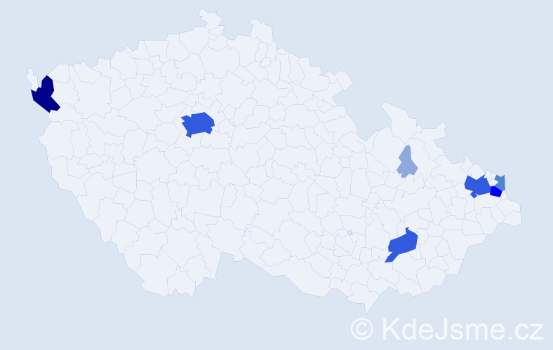 Příjmení: 'Stelmach', počet výskytů 21 v celé ČR