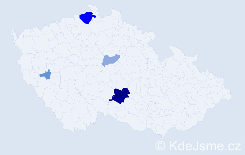 Příjmení: 'Eidrnová', počet výskytů 18 v celé ČR