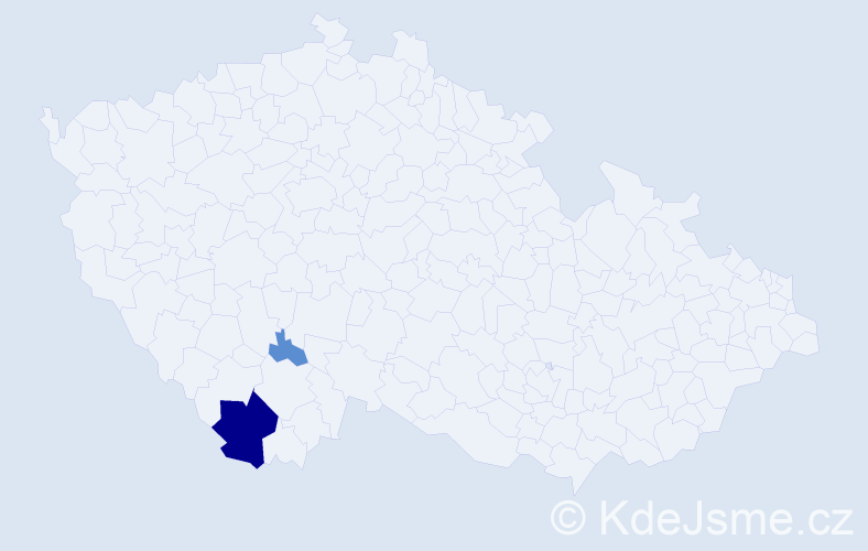 Příjmení: 'Ruschak', počet výskytů 8 v celé ČR