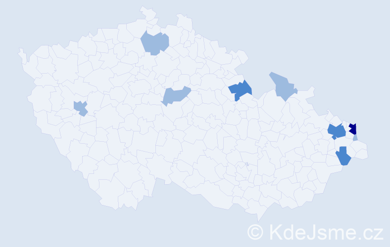 Příjmení: 'Królikowski', počet výskytů 15 v celé ČR