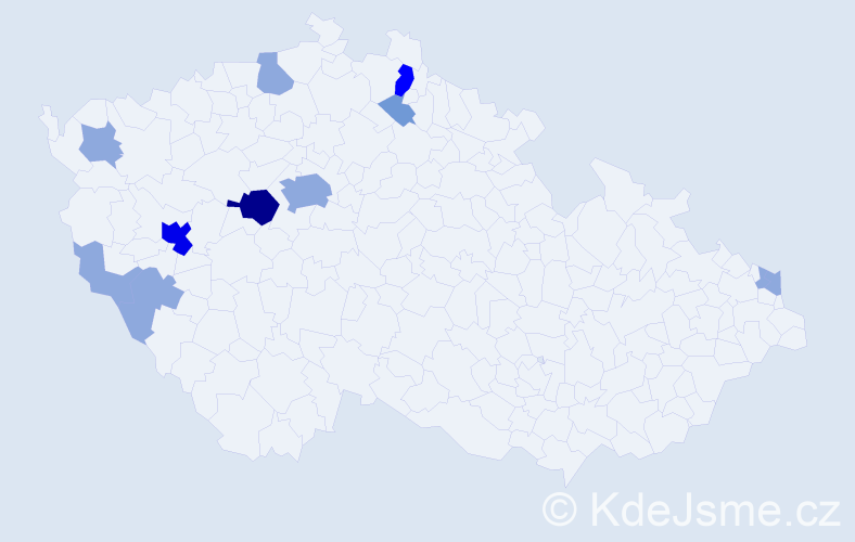 Příjmení: 'Küfnerová', počet výskytů 24 v celé ČR