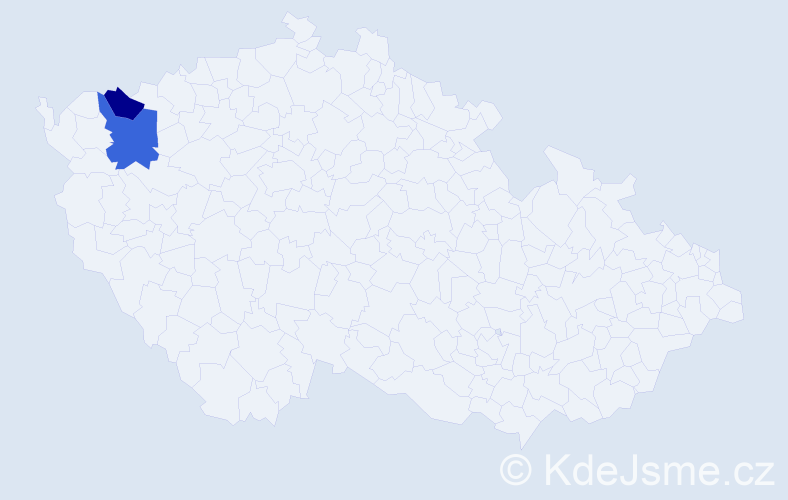 Příjmení: 'Filústek', počet výskytů 5 v celé ČR