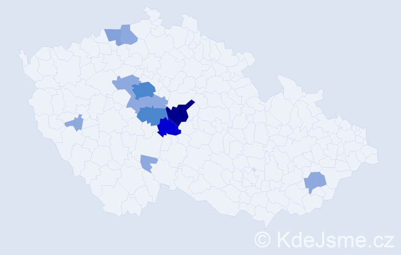 Příjmení: 'Keharová', počet výskytů 33 v celé ČR