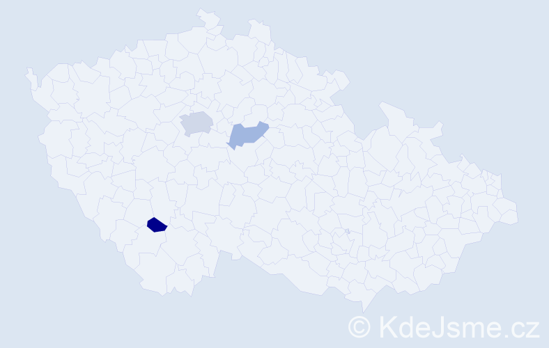 Příjmení: 'Telenko', počet výskytů 6 v celé ČR