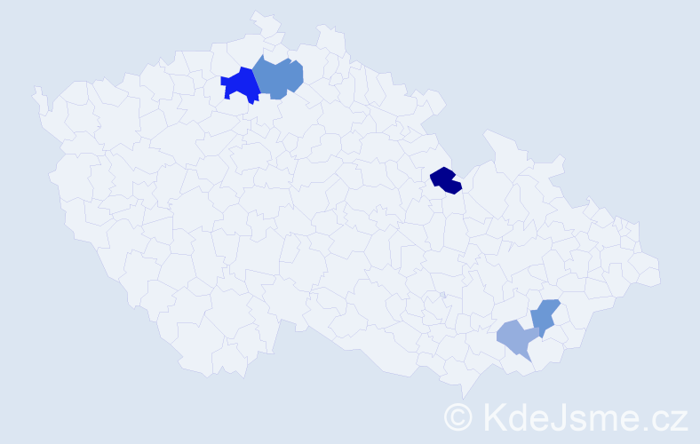 Příjmení: 'Battur', počet výskytů 10 v celé ČR