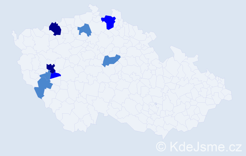 Příjmení: 'Hulecová', počet výskytů 14 v celé ČR