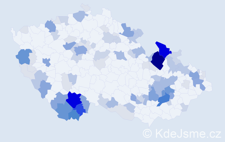 Příjmení: 'Morongová', počet výskytů 325 v celé ČR