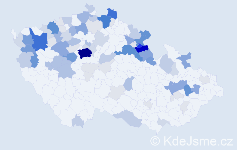 Příjmení: 'Andrš', počet výskytů 397 v celé ČR