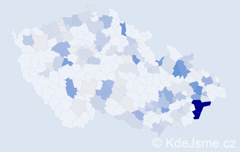 Příjmení: 'Řepka', počet výskytů 407 v celé ČR