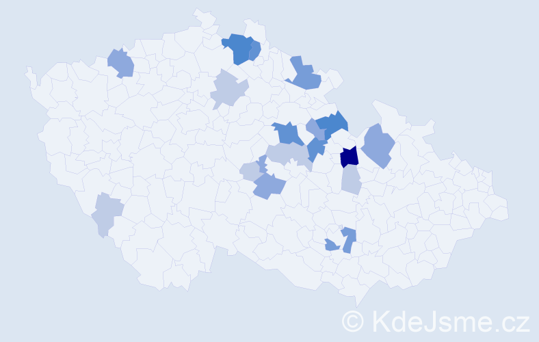 Příjmení: 'Fibikar', počet výskytů 51 v celé ČR