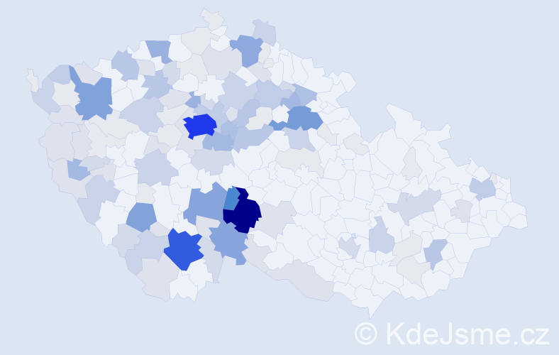 Příjmení: 'Plášil', počet výskytů 449 v celé ČR