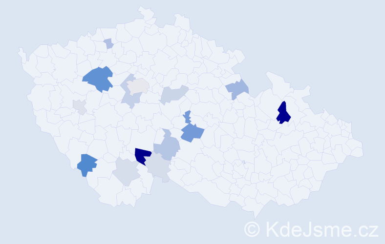 Příjmení: 'Icha', počet výskytů 51 v celé ČR