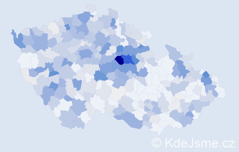 Příjmení: 'Černíková', počet výskytů 1341 v celé ČR