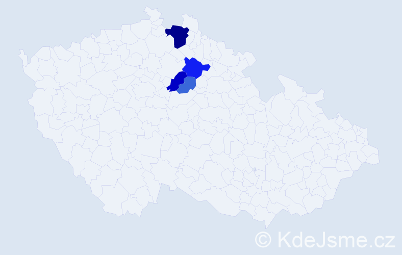 Příjmení: 'Gřešulová', počet výskytů 11 v celé ČR