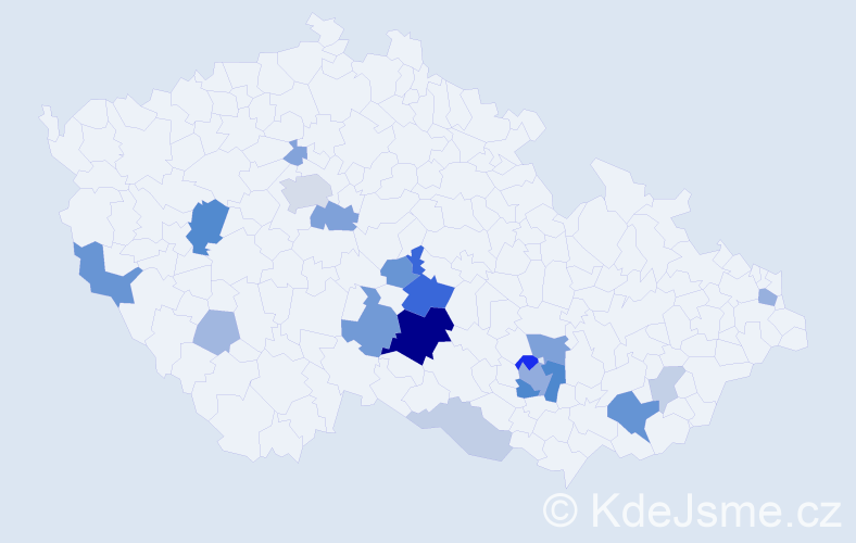 Příjmení: 'Michelfeit', počet výskytů 54 v celé ČR