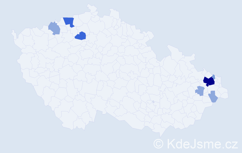 Příjmení: 'Teichert', počet výskytů 20 v celé ČR
