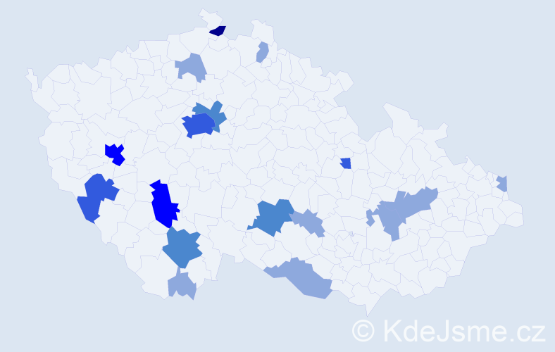 Příjmení: 'Gashi', počet výskytů 36 v celé ČR