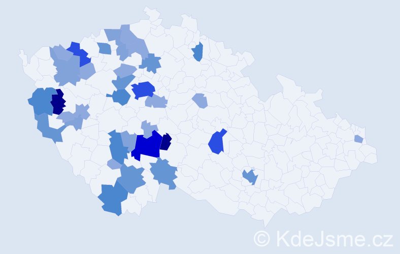 Příjmení: 'Krajíc', počet výskytů 101 v celé ČR