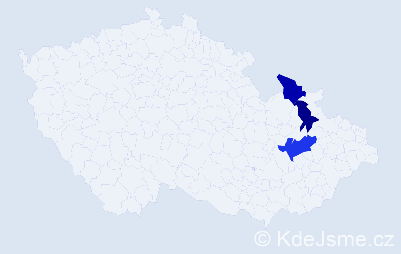 Příjmení: 'Temnák', počet výskytů 4 v celé ČR