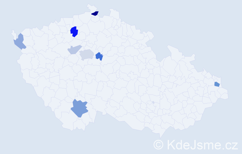 Příjmení: 'Reitz', počet výskytů 17 v celé ČR