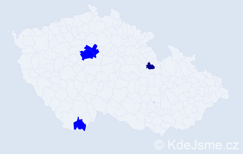 Příjmení: 'Kartalová', počet výskytů 5 v celé ČR