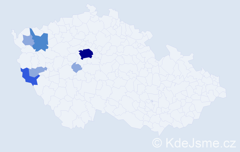 Příjmení: 'Kamicová', počet výskytů 14 v celé ČR