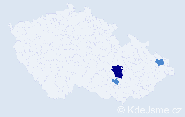 Příjmení: 'Dürer', počet výskytů 8 v celé ČR