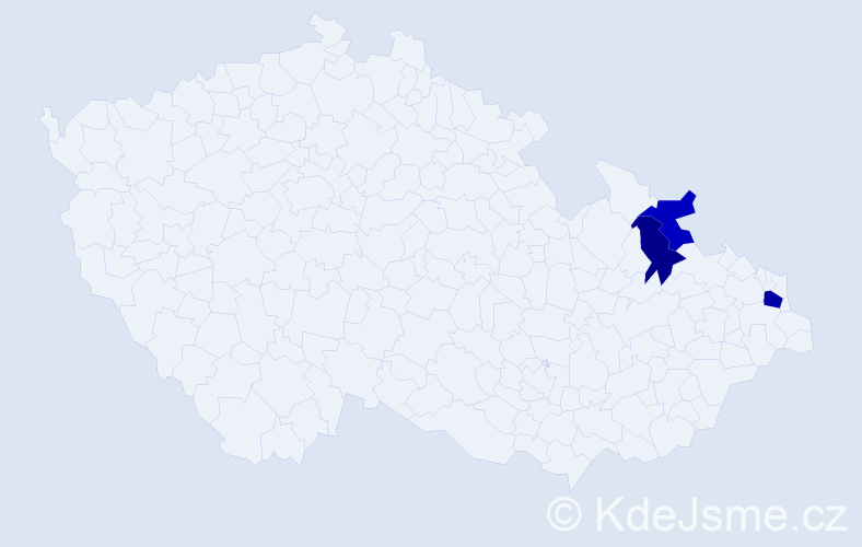 Příjmení: 'Križnan', počet výskytů 4 v celé ČR