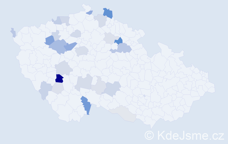Příjmení: 'Vestfálová', počet výskytů 84 v celé ČR