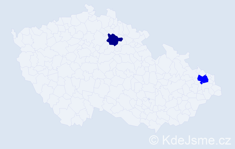 Příjmení: 'Wajs', počet výskytů 3 v celé ČR