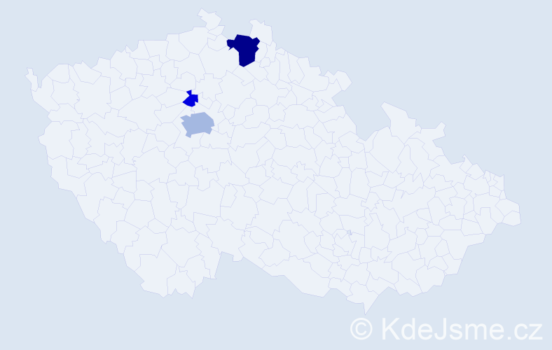 Příjmení: 'Kuzyuk', počet výskytů 9 v celé ČR