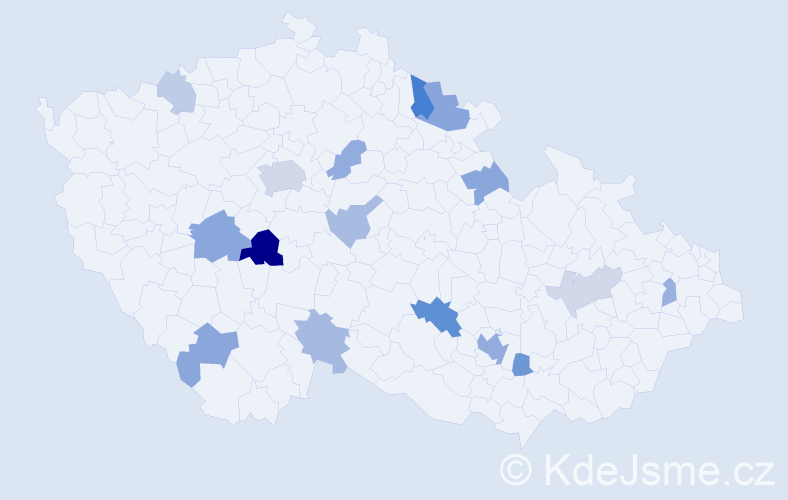 Příjmení: 'Koseková', počet výskytů 32 v celé ČR