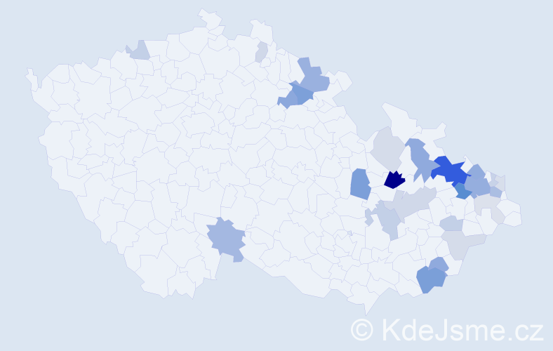 Příjmení: 'Kreisel', počet výskytů 66 v celé ČR